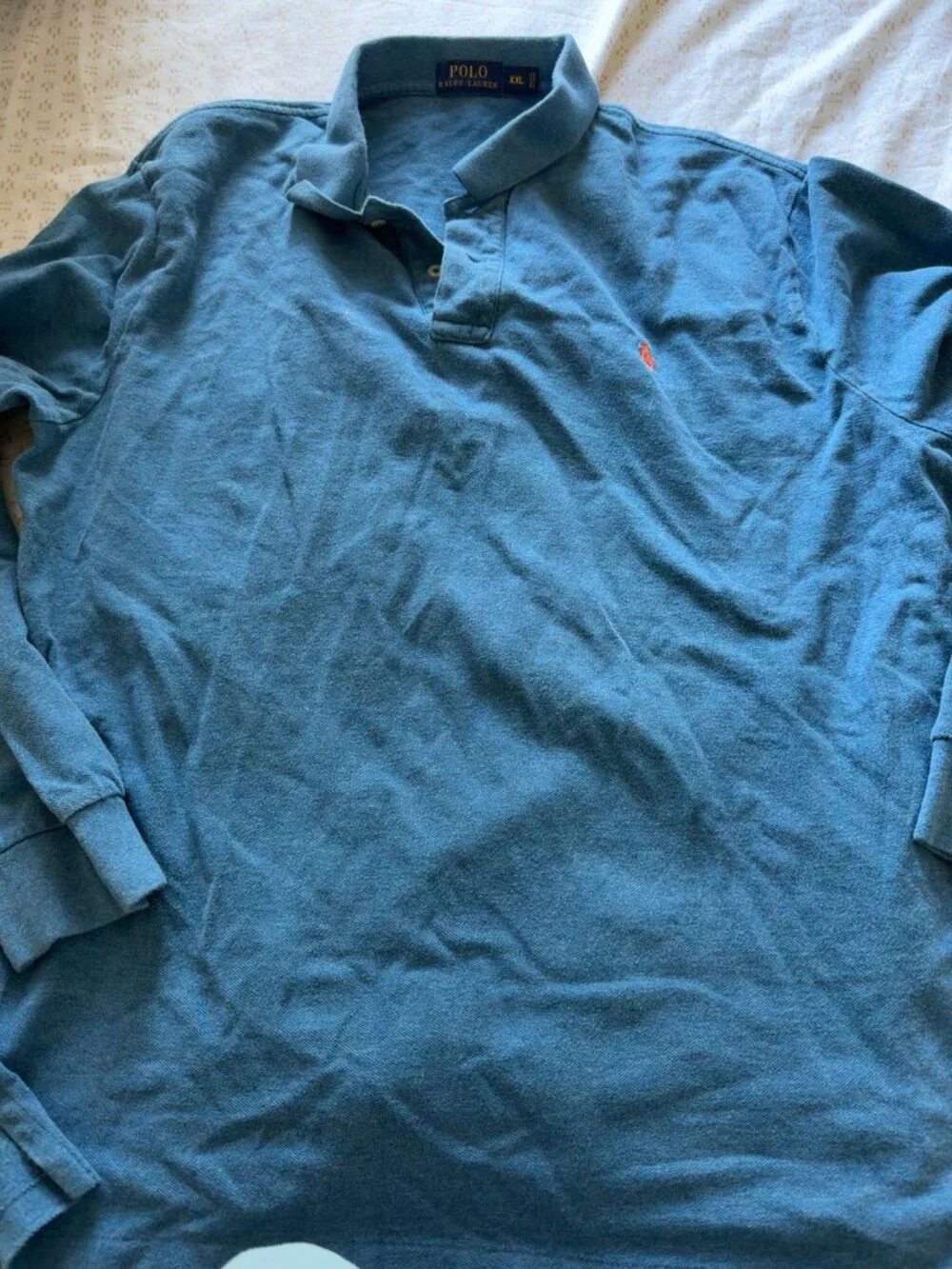 Polo Ralph Lauren- Long-sleeve pullover polo	2XL	Blue